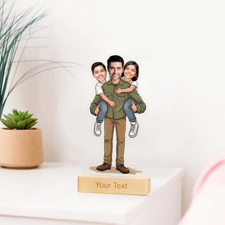 Confetti Dad's Little Team Caricature Keepsake