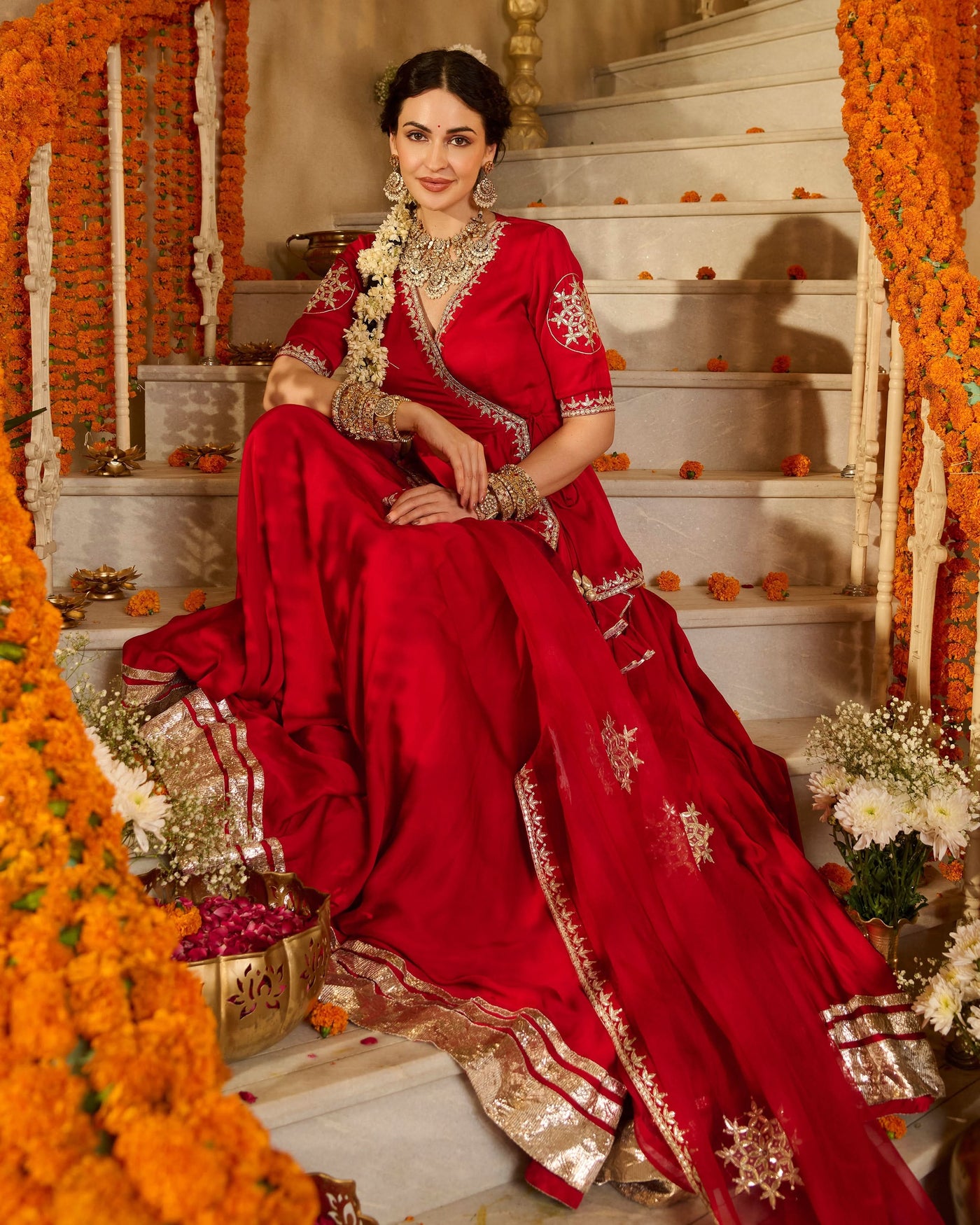 4_8dfc36f8-504f-45a5-a540-7b56272ccd2d_1400x.jpg Mehka Red Solid Satin Lehenga Set front view