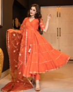 Neria Gotapatti Tier Suit Set fabric detail
