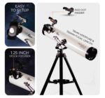 Pie Matrix Pegasus Pro Reflector Telescope 76mm White