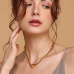 Palmonas Cuban Chain Hollow Heart Necklace 18k Gold Plated