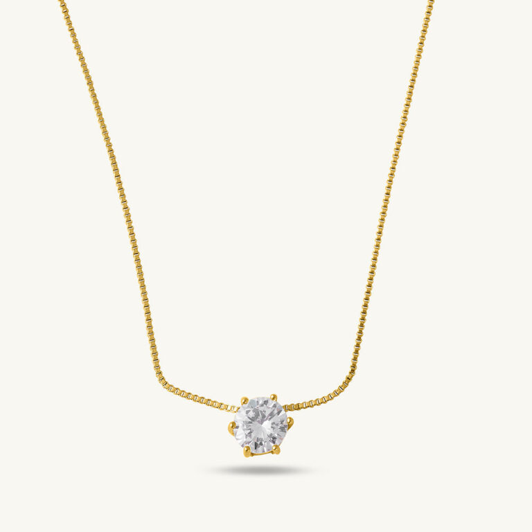 Palmonas Round Solitaire Necklace