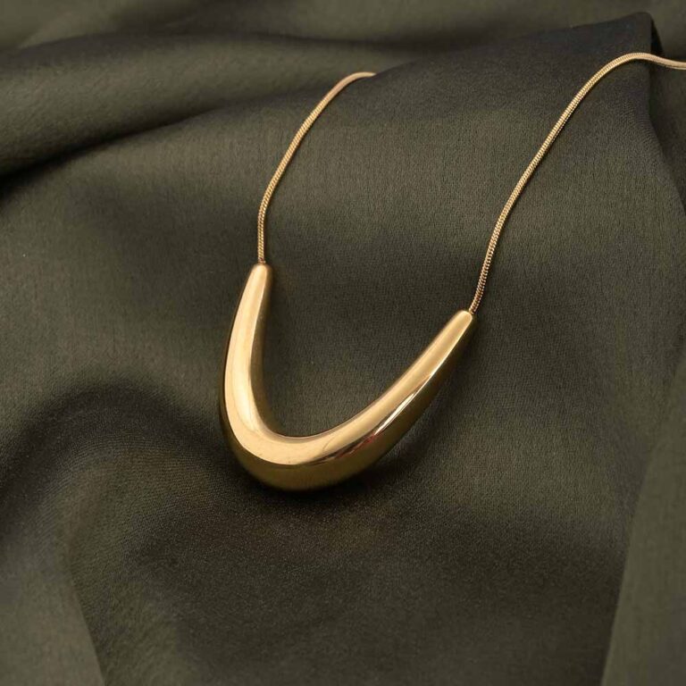 Palmonas Golden Boomerang Necklace