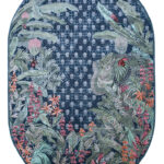 Inde Rose Hand Knotted Wool & Silk Rug – Peacoat & Old World Blue