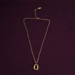 Palmonas Wobbly Oval Pendant Necklace 18k Gold Plated