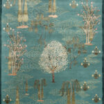 Arjumand Hand Knotted Wool & Silk Rug – Aruba Blue & Jasper