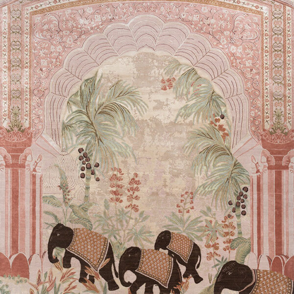 Inde Rose Hand Knotted Wool & Silk Rug – Clay