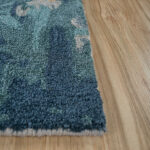 Genesis Hand Tufted Wool & Viscose Rug – Antique White & Teal Blue