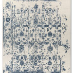 Mythos Hand Tufted Wool & Viscose Rug – Undyed White & Ice Water