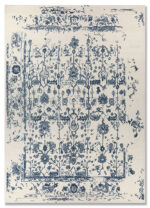 Mythos Hand Tufted Wool & Viscose Rug – Undyed White & Ice Water