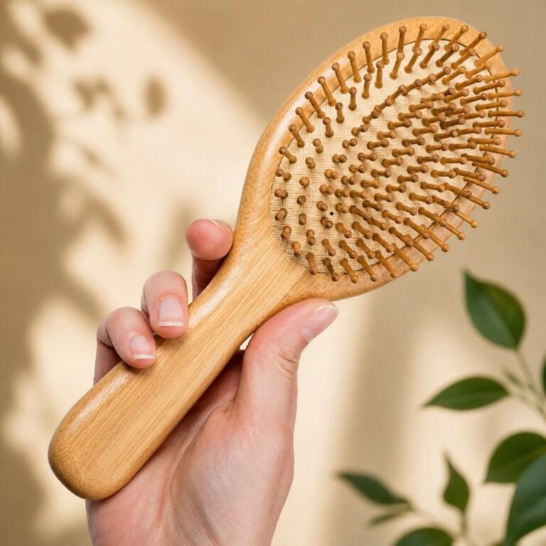 NATSBYTE Bamboo Paddle Hair Brush Eco-Friendly