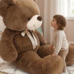 Fuzzbuzz Standing Teddy Bear Soft Toy Light Brown 110cm