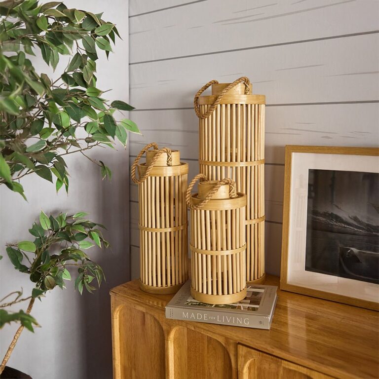 Quilt Avenue Handcrafted Bamboo Luxor Candle Holder