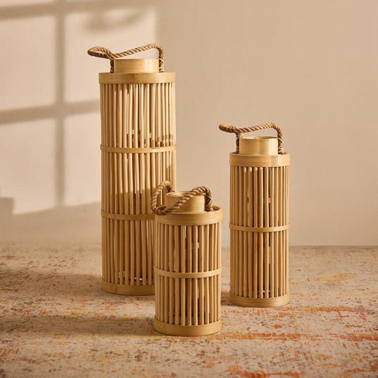 Quilt Avenue Handcrafted Bamboo Luxor Candle Holder