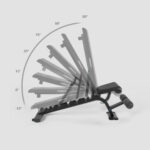 Decathlon Gym Weight Bench 900 with 7 Incline Levels Black