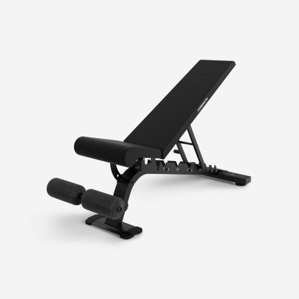 Decathlon Gym Weight Bench 900 with 7 Incline Levels Black